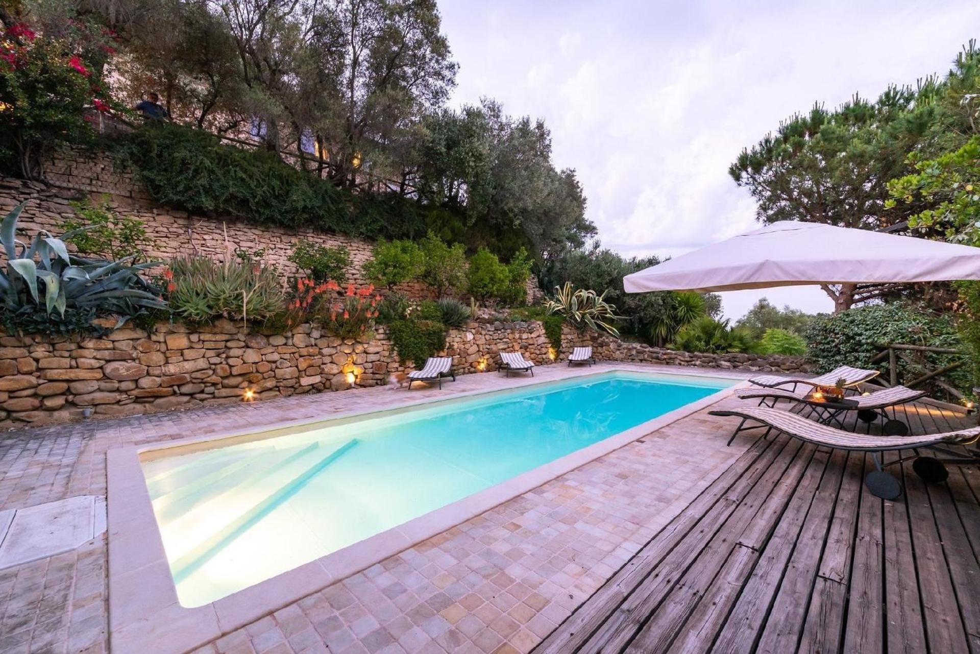Meernahes Ferienhaus Casa Cantagallo Mit Pool Villa Fermo Exteriör bild